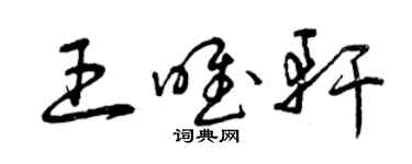 曾慶福王唯軒草書個性簽名怎么寫