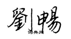 王正良劉暢行書個性簽名怎么寫