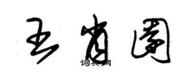 朱錫榮王肖園草書個性簽名怎么寫