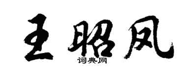 胡問遂王昭鳳行書個性簽名怎么寫