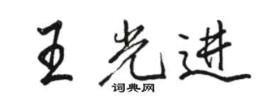 駱恆光王光進行書個性簽名怎么寫