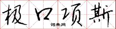 極口項斯怎么寫好看