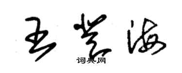 朱錫榮王登海草書個性簽名怎么寫