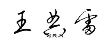 梁錦英王典雷草書個性簽名怎么寫