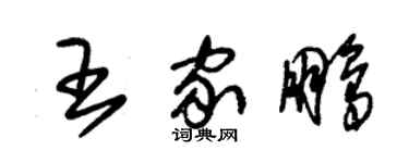 朱錫榮王家鵬草書個性簽名怎么寫