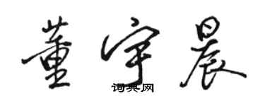 駱恆光董宇晨行書個性簽名怎么寫