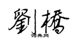 王正良劉橋行書個性簽名怎么寫