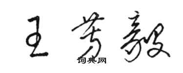 駱恆光王芳毅草書個性簽名怎么寫