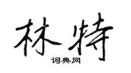王正良林特行書個性簽名怎么寫