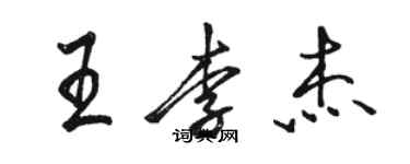 駱恆光王李傑行書個性簽名怎么寫