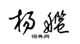 梁錦英楊艦草書個性簽名怎么寫