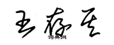 朱錫榮王存其草書個性簽名怎么寫