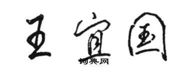 駱恆光王宜國行書個性簽名怎么寫