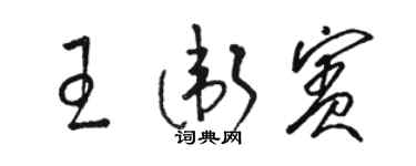 駱恆光王衛賓草書個性簽名怎么寫