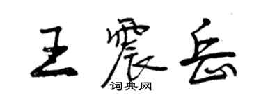 曾慶福王震岳行書個性簽名怎么寫