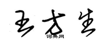 朱錫榮王方生草書個性簽名怎么寫