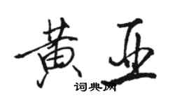 駱恆光黃亞行書個性簽名怎么寫