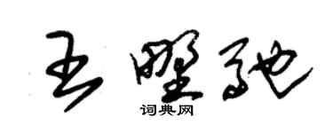 朱錫榮王野馳草書個性簽名怎么寫