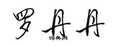 駱恆光羅丹丹行書個性簽名怎么寫