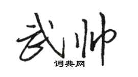 駱恆光武帥行書個性簽名怎么寫