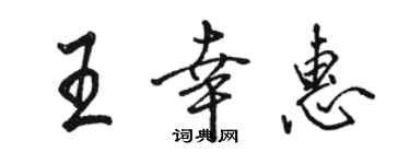 駱恆光王幸惠行書個性簽名怎么寫