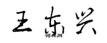 曾慶福王東興行書個性簽名怎么寫