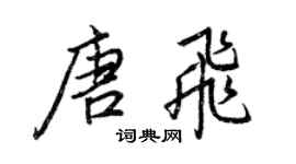 王正良唐飛行書個性簽名怎么寫