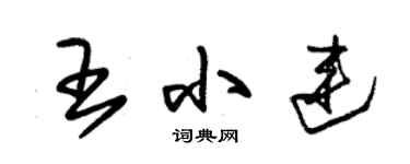 朱錫榮王小連草書個性簽名怎么寫