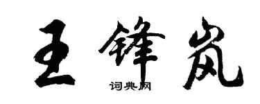 胡問遂王鋒嵐行書個性簽名怎么寫