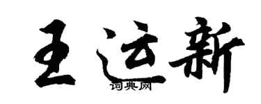 胡問遂王運新行書個性簽名怎么寫