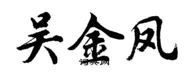 胡問遂吳金鳳行書個性簽名怎么寫