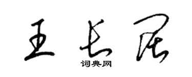 梁錦英王長闊草書個性簽名怎么寫