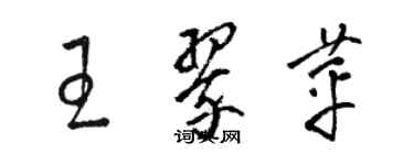 駱恆光王翠苹草書個性簽名怎么寫