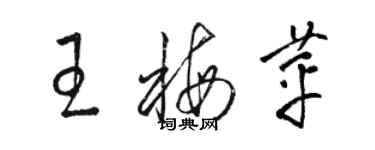 駱恆光王梅苹草書個性簽名怎么寫