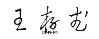 駱恆光王存武草書個性簽名怎么寫