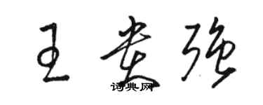 駱恆光王貴強草書個性簽名怎么寫