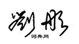 朱錫榮劉彤草書個性簽名怎么寫