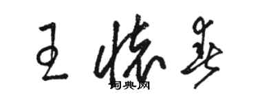 駱恆光王懷春草書個性簽名怎么寫