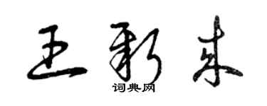 曾慶福王新來草書個性簽名怎么寫