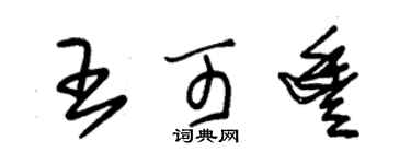 朱錫榮王可豐草書個性簽名怎么寫