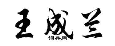 胡問遂王成蘭行書個性簽名怎么寫