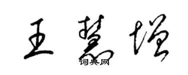 梁錦英王慧增草書個性簽名怎么寫