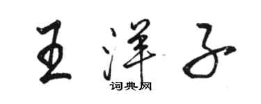 駱恆光王洋子行書個性簽名怎么寫