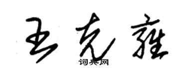 朱錫榮王克雍草書個性簽名怎么寫