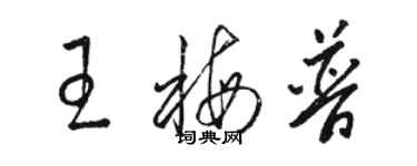 駱恆光王梅普草書個性簽名怎么寫