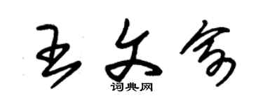 朱錫榮王文俞草書個性簽名怎么寫