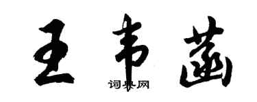 胡問遂王韋菡行書個性簽名怎么寫