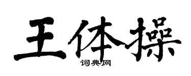 翁闓運王體操楷書個性簽名怎么寫