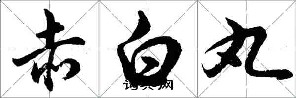 胡問遂赤白丸行書怎么寫