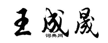 胡問遂王成晟行書個性簽名怎么寫